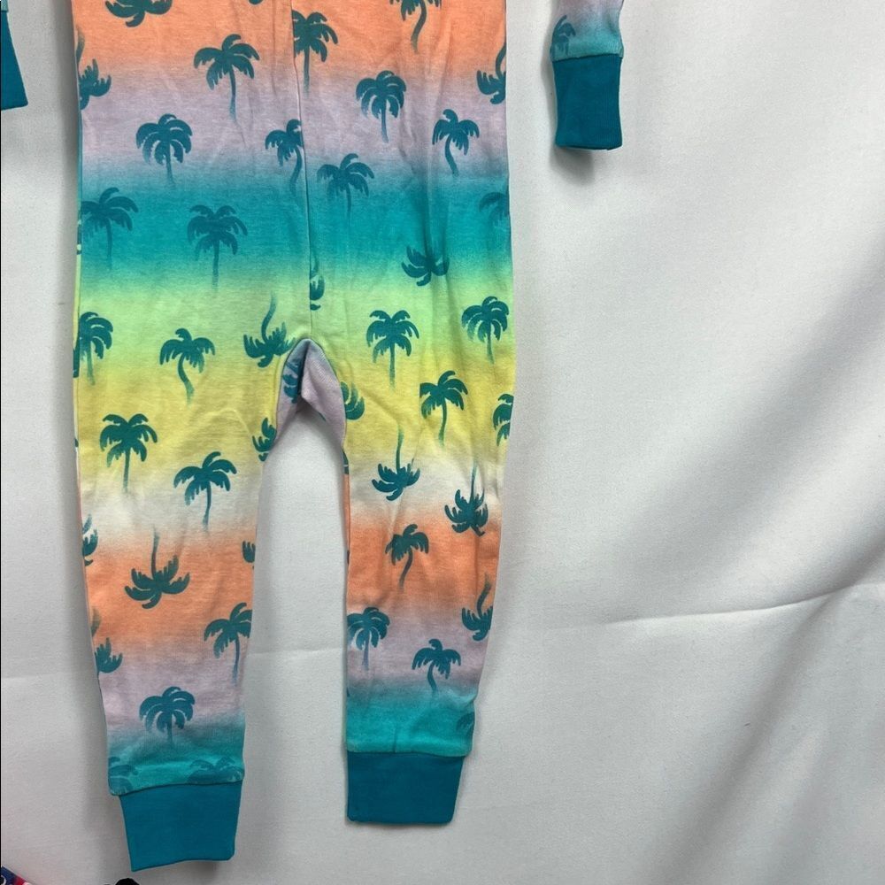 Cat & Jack palm tree one piece cotton Pajamas zip up size 24 months New - Picture 9 of 12